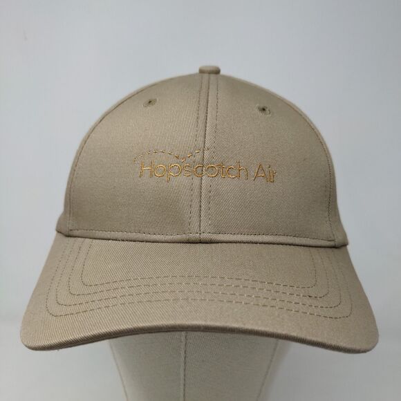 Lands' End Men's Strapback Hat Tan Size OS Embroidered Hopscotch Air Logo - Picture 2 of 11
